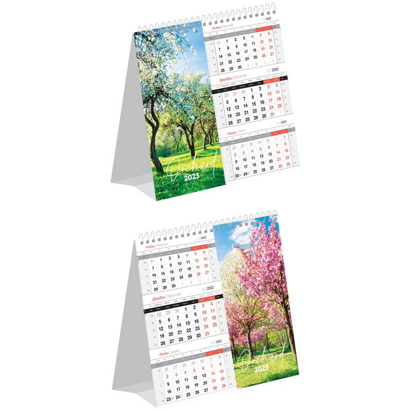 Календарь-домик настольный, OfficeSpace Mono Premium. Spring mood, 2023г.  купить оптом
