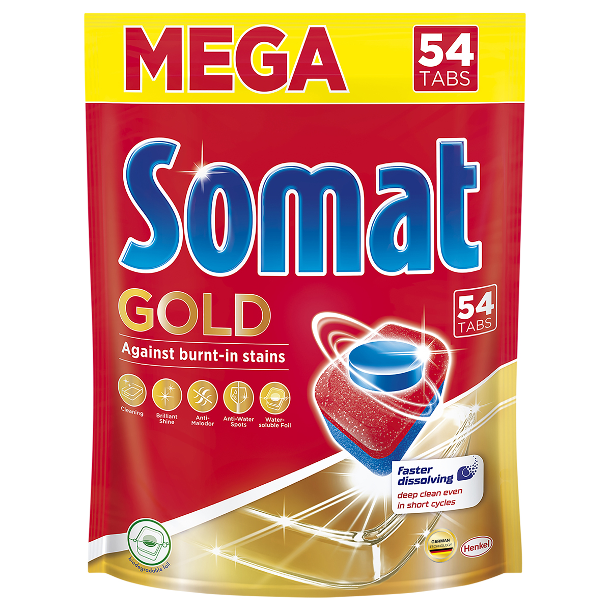 Таблетки для посудомоечных машин Сомат "Gold", 54шт.