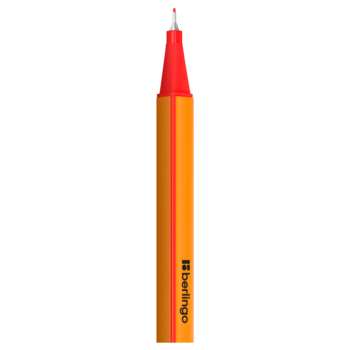 Ручка капиллярная Berlingo "Rapido" красная, 0,4мм, трехгранная