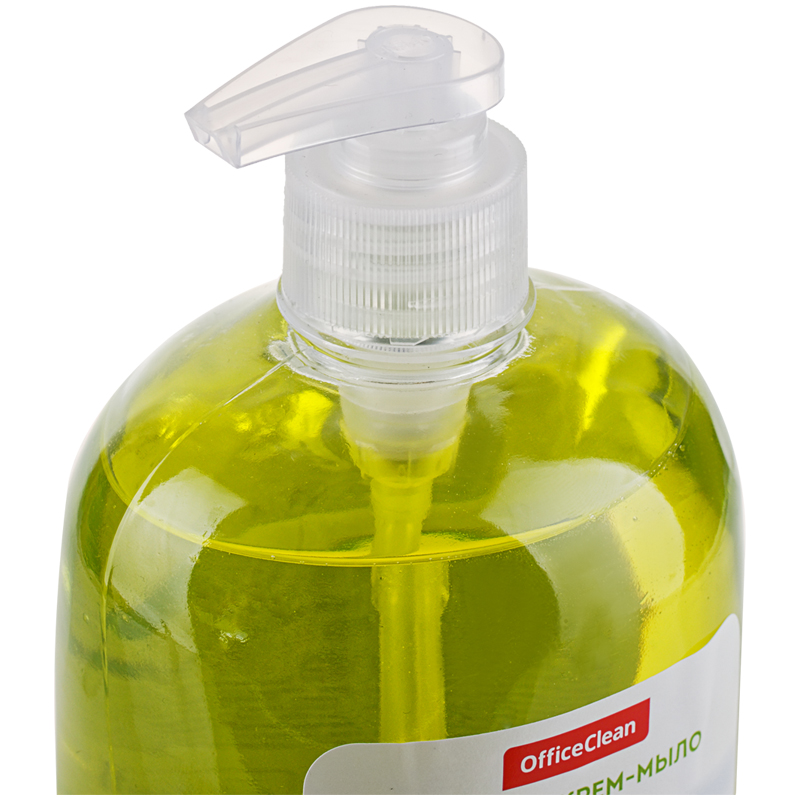Мыло-крем жидкое OfficeClean "Нежное" антибактериальное, с маслом оливы, с дозатором, 500мл