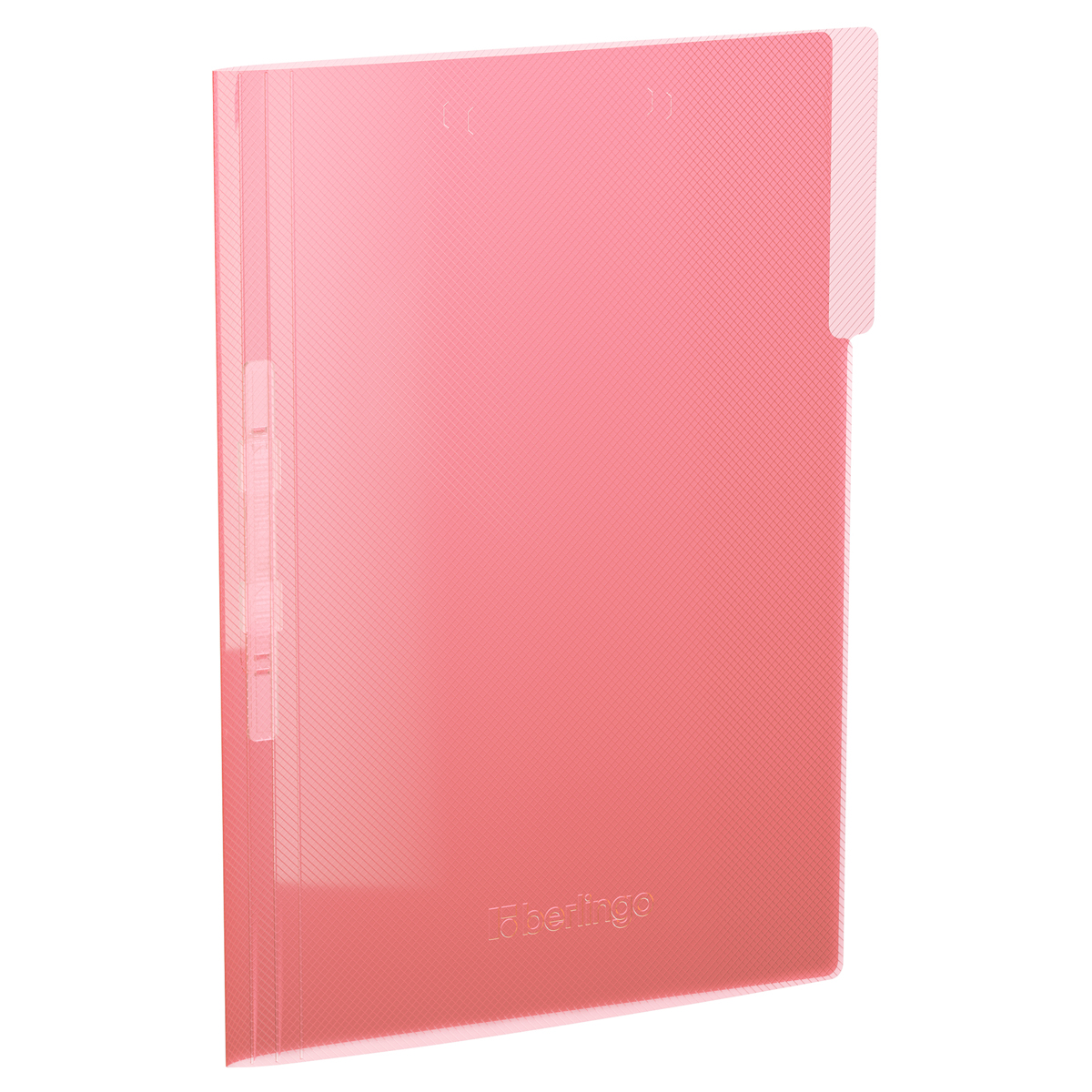 Папка с пластиковым скоросшивателем Berlingo "No Secret" А4, 500мкм, полупрозрачная розовая