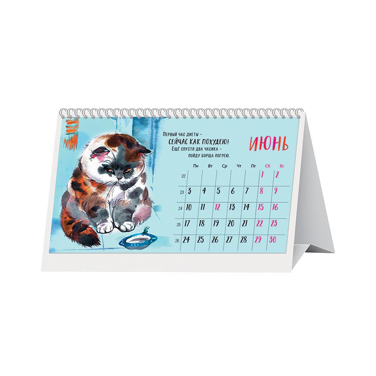 Календарь-домик 210*122мм., Арт и Дизайн Календарь кошачьих мыслей, на  гребне, 2024г купить оптом