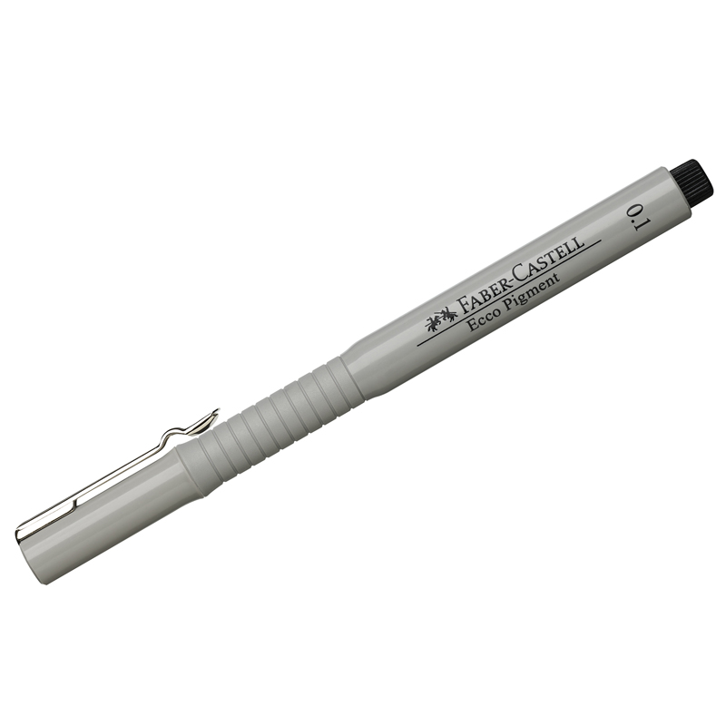 Ручка капиллярная Faber-Castell "Ecco Pigment" черная, 0,1мм