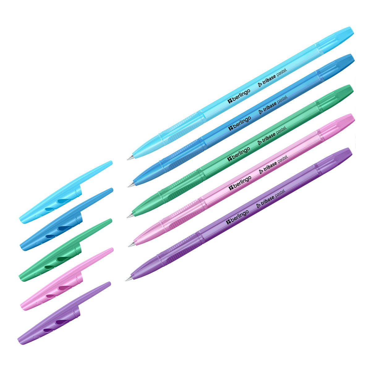 Ручка шариковая Berlingo "Tribase Pastel" синяя, 0,7мм