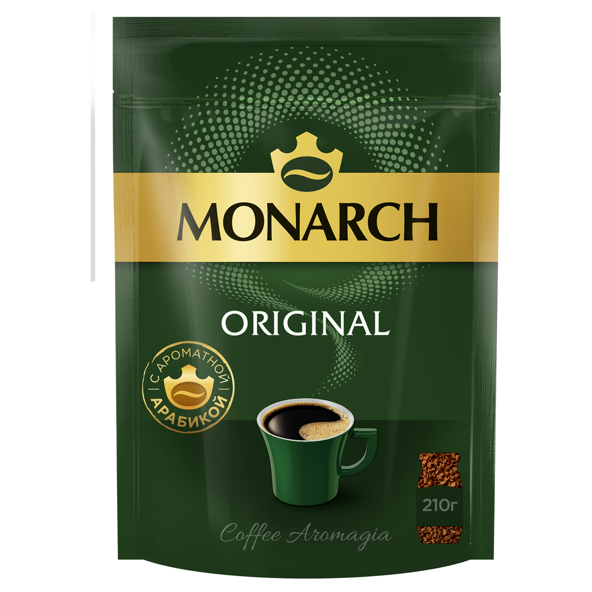 Кофе растворимый Monarch Original, сублимированный, мягкая упаковка, 210г