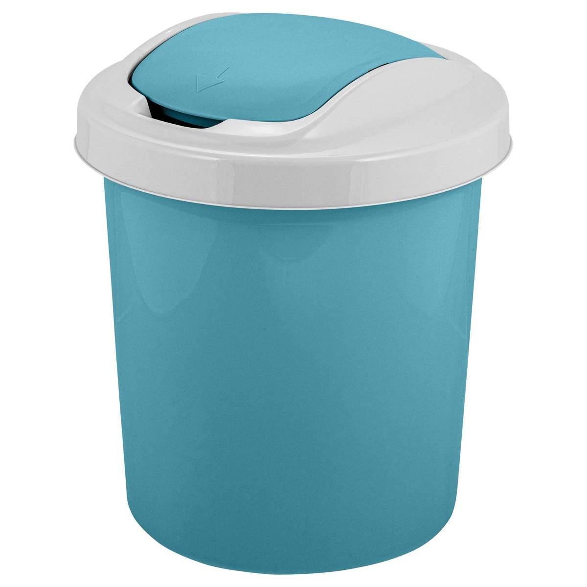 Ведро-контейнер для мусора (урна) Svip "Ориджинал", 12л, круглое, пластик, небесный