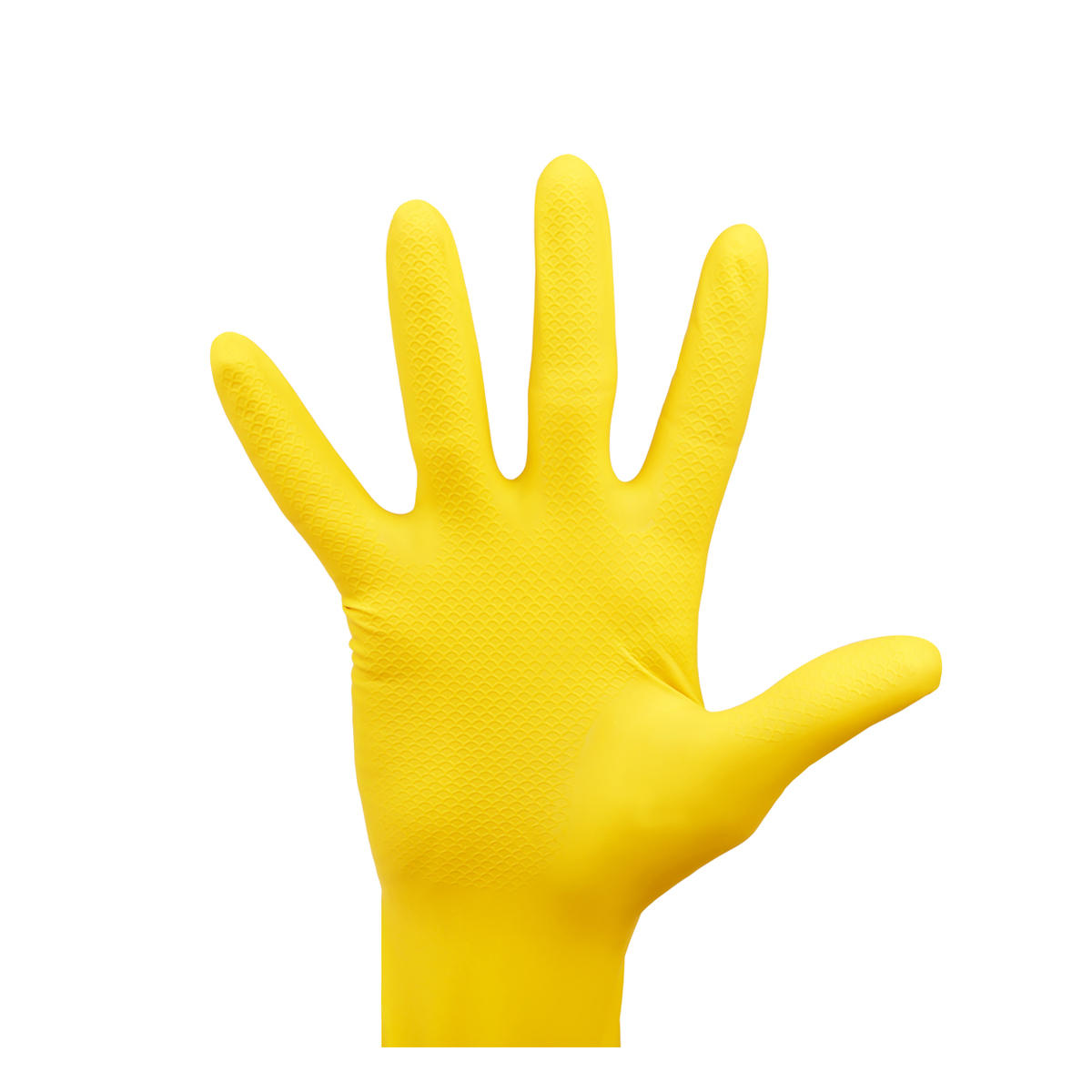 Перчатки резиновые хозяйственные OfficeClean Стандарт, прочные, разм. L, желтые, пакет с европодвесо