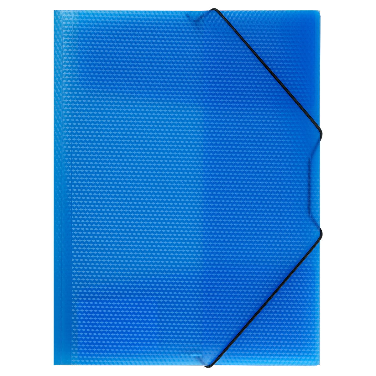 Папка на резинке СТАММ "Кристалл" А4, 500мкм, пластик, синяя