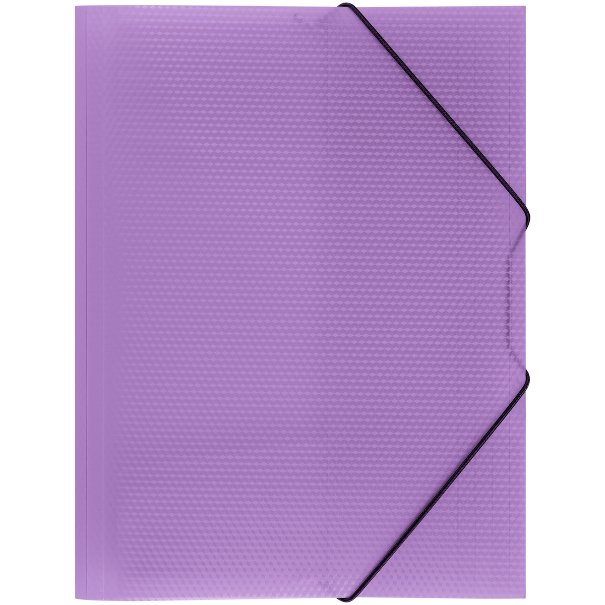Папка на резинке СТАММ "Кристалл" А4, 500мкм, пластик, фиолетовая