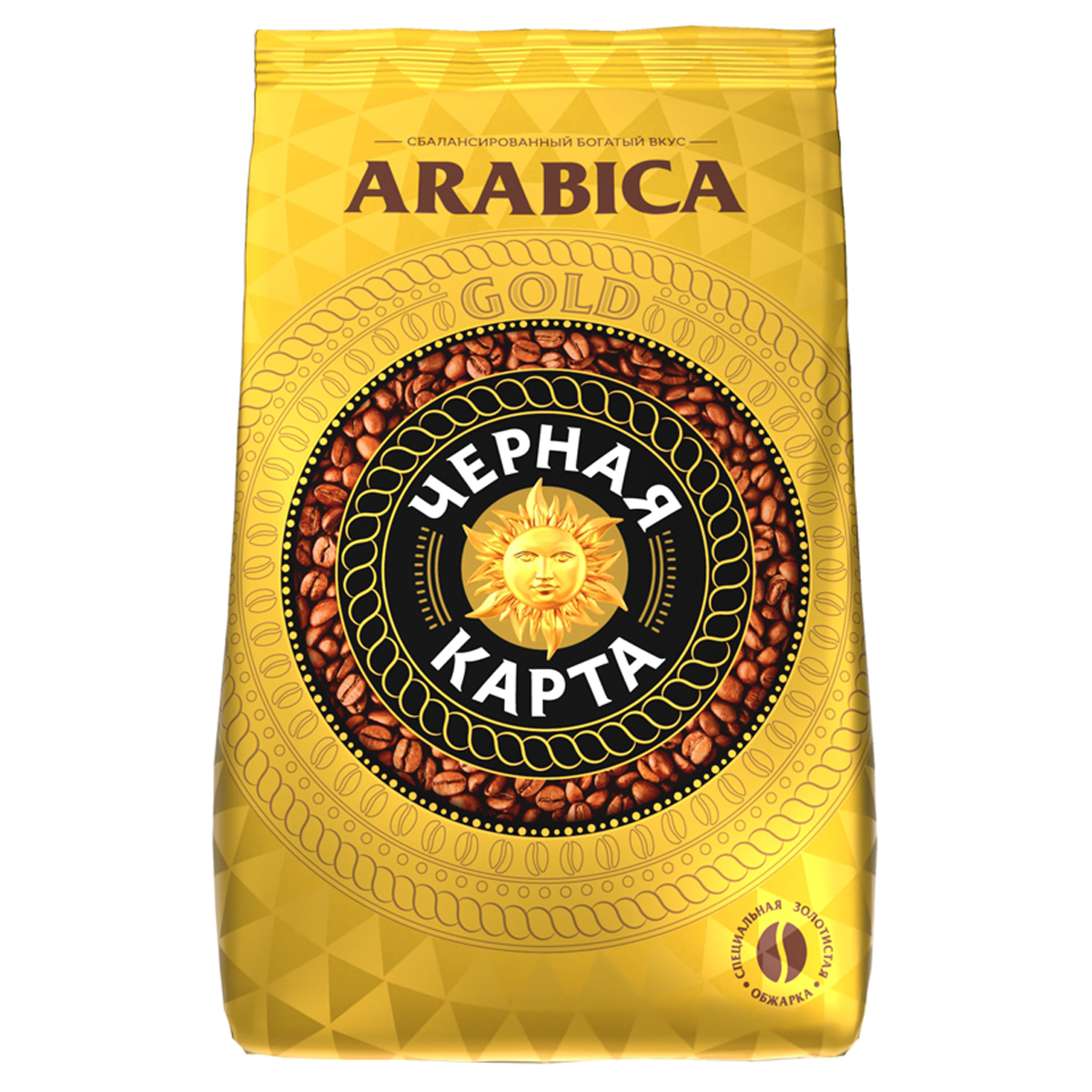 Кофе в зернах Черная Карта "Gold", пакет, 1кг