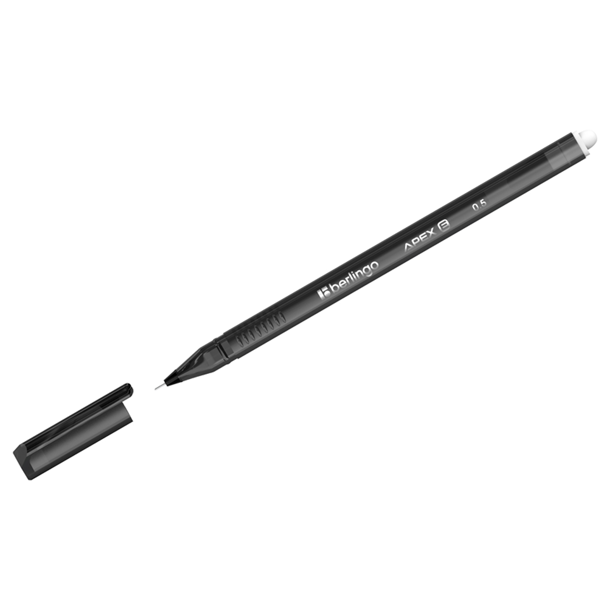 Ручка гелевая стираемая Berlingo "Apex E" черная, 0,5мм, трехгранная