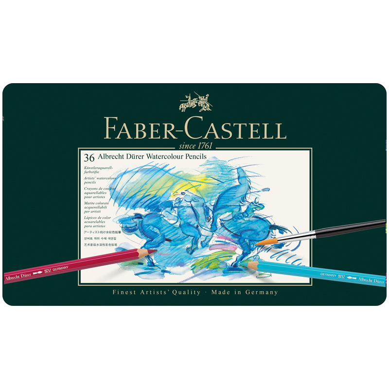 Карандаши акварельные художественные Faber-Castell "Albrecht Dürer", 36цв., метал. коробка