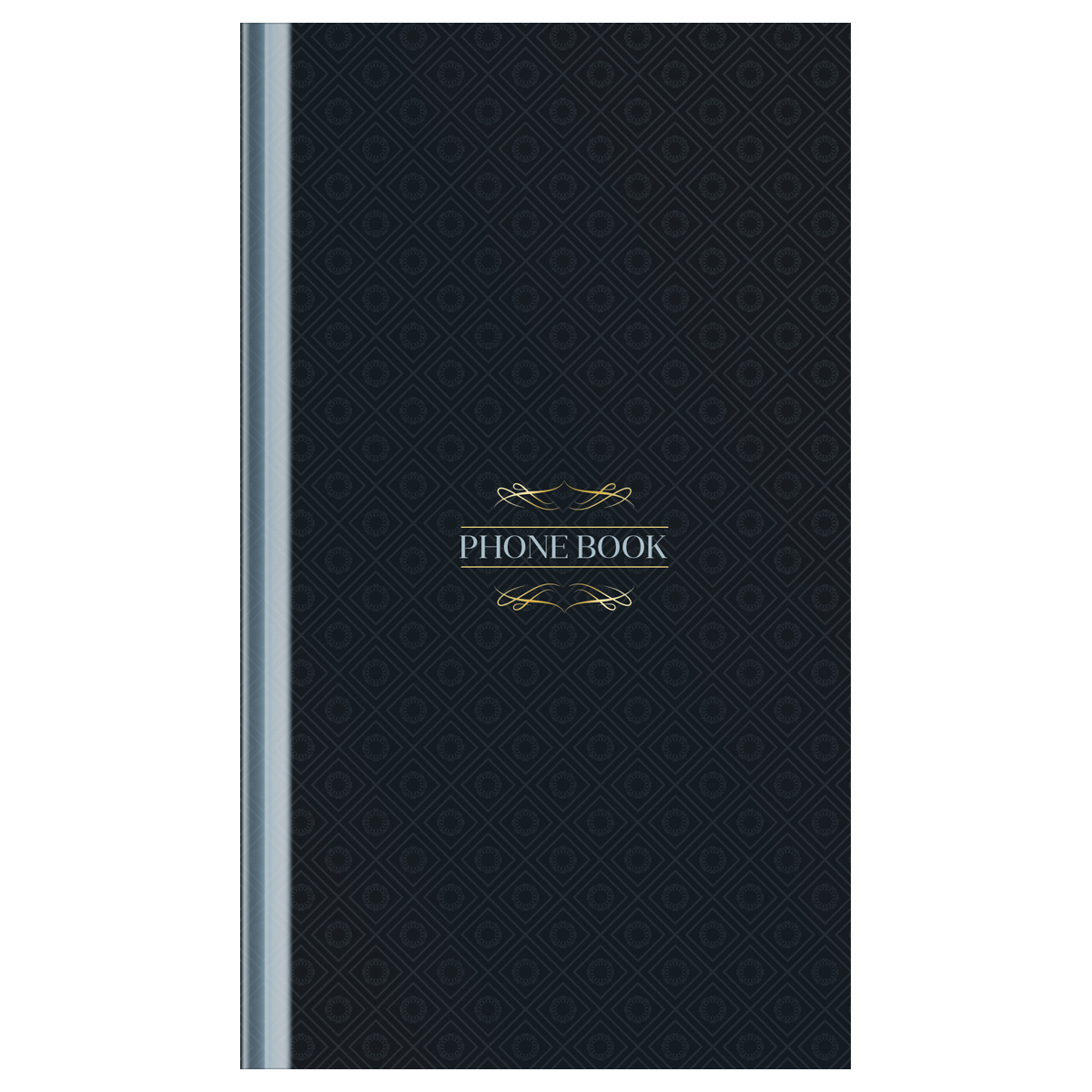 Телефонная книга А5, 80л., 7БЦ, OfficeSpace "Моноколор. Dark", выборочный УФ-лак, с высечкой