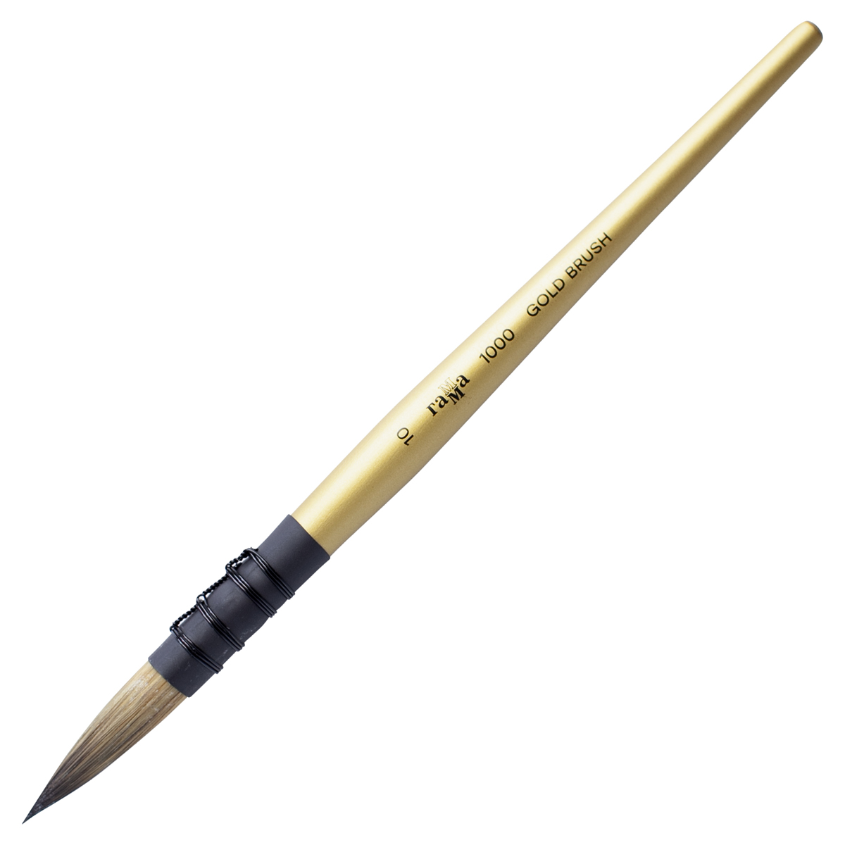 Кисть художественная синтетика Гамма "GOLD BRUSH", круглая №10, французское крепление, короткая ручка