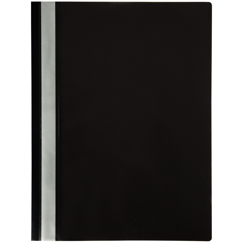 Папка-скоросшиватель пластик. OfficeSpace А4, 120мкм, черная с прозр. верхом