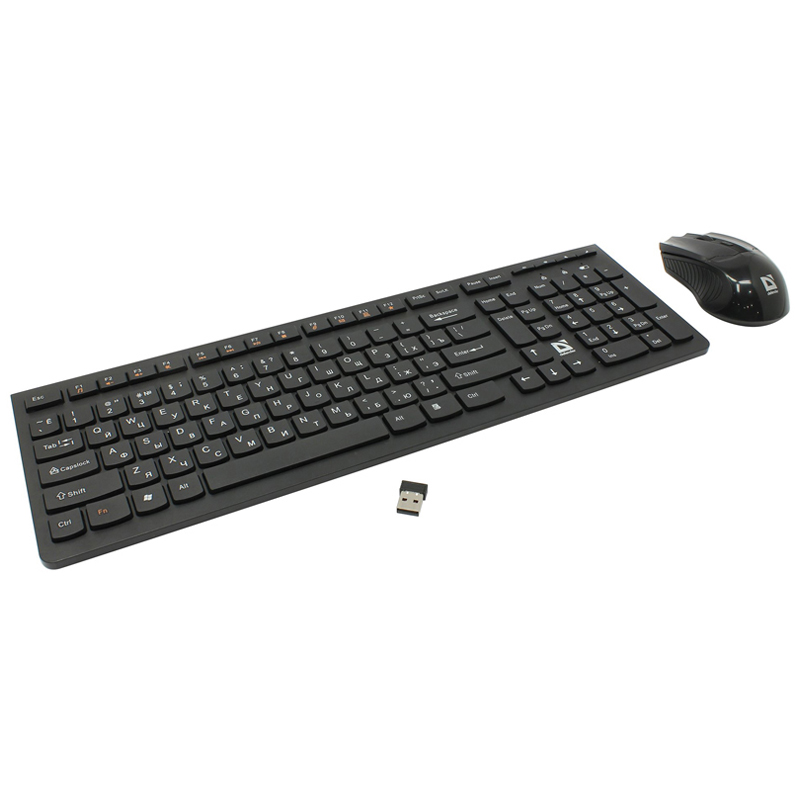Комплект беспроводной клавиатура + мышь Defender "Columbia C-775", черный