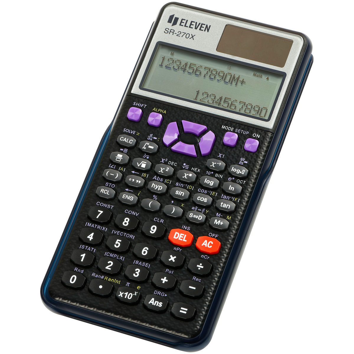 Калькулятор научный Eleven SR-270X, матричный дисплей, 417 функций, двойное питание, 81*165*16 мм, ч