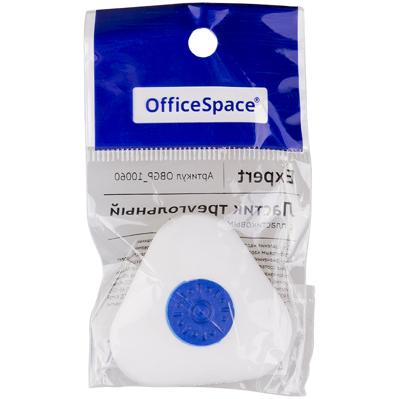 Ластик OfficeSpace "Expert", треугольный, термопластичная резина, пластиковый держатель, 37,5*35*9мм