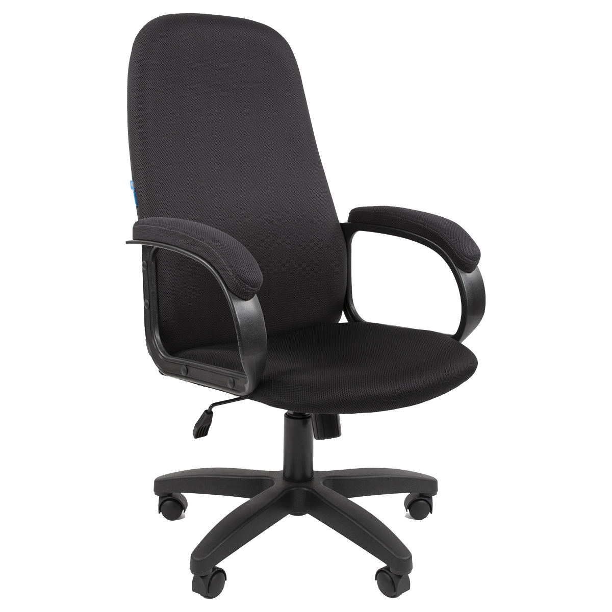 Кресло руководителя Helmi HL-E79 "Elegant", PL, ткань TW черная/серая, механизм качания