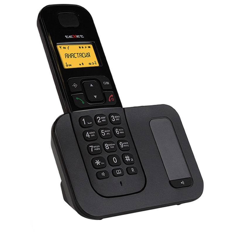 Телефон беспроводной Texet TX-D6605А, АОН, 20 номеров, черный