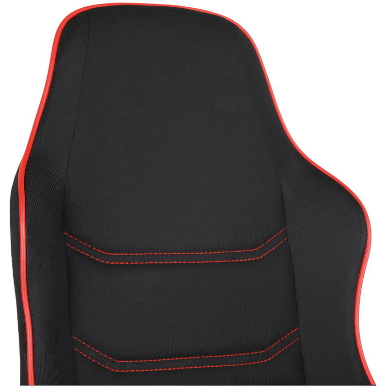 Кресло игровое Helmi HL-S09 "Red line", ткань черная/красная