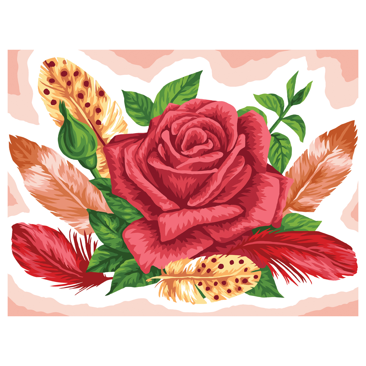 Картина по номерам на холсте ТРИ СОВЫ "Роза", 30*40, с акриловыми красками и кистями