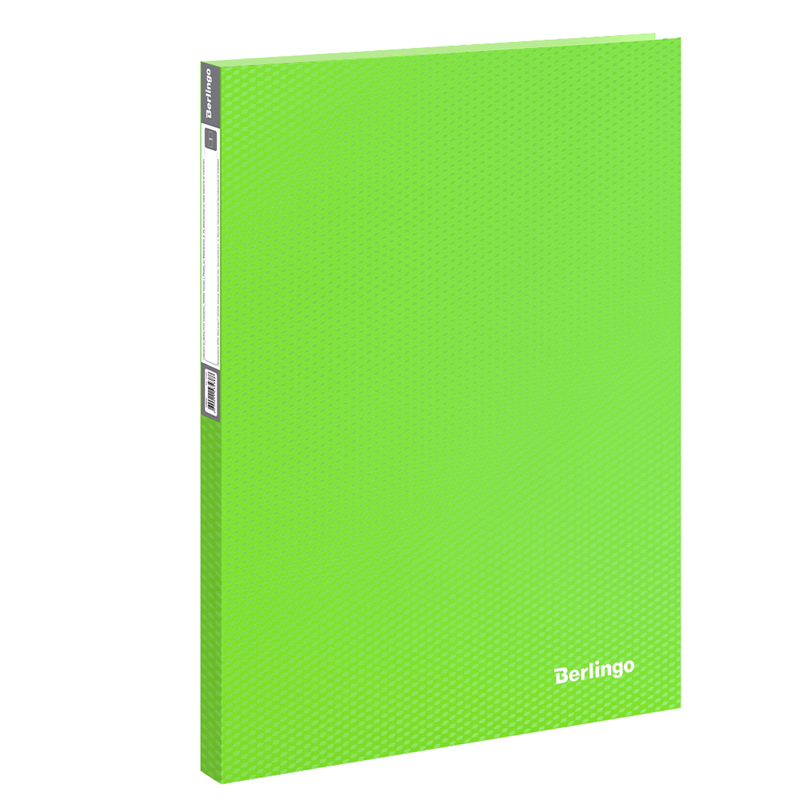 Папка с 40 вкладышами Berlingo "Neon" А4, 21мм, 700мкм, неоновая зеленая