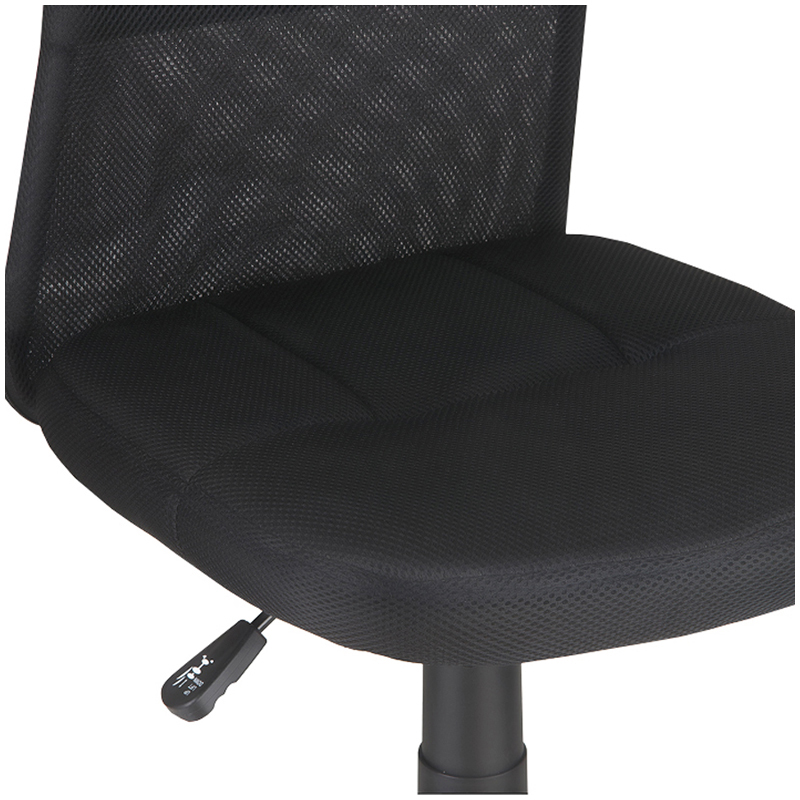 Кресло оператора Helmi HL-M06 "Compact", ткань, спинка сетка черная/сиденье TW черная, без подлокотн