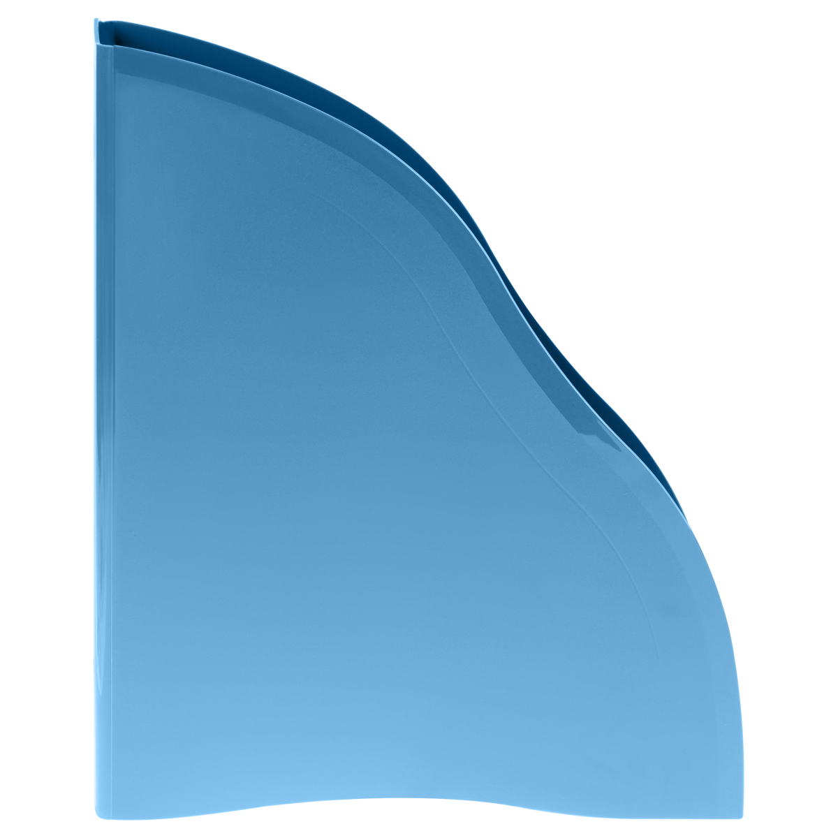 Лоток для бумаг вертикальный СТАММ "Дельта", сине-голубой, ширина 85мм