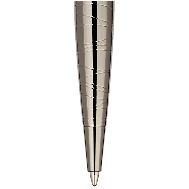 Ручка шариковая Delucci "Mistico" синяя, 1,0мм, корпус оружейный металл, поворотн., подарочная упако