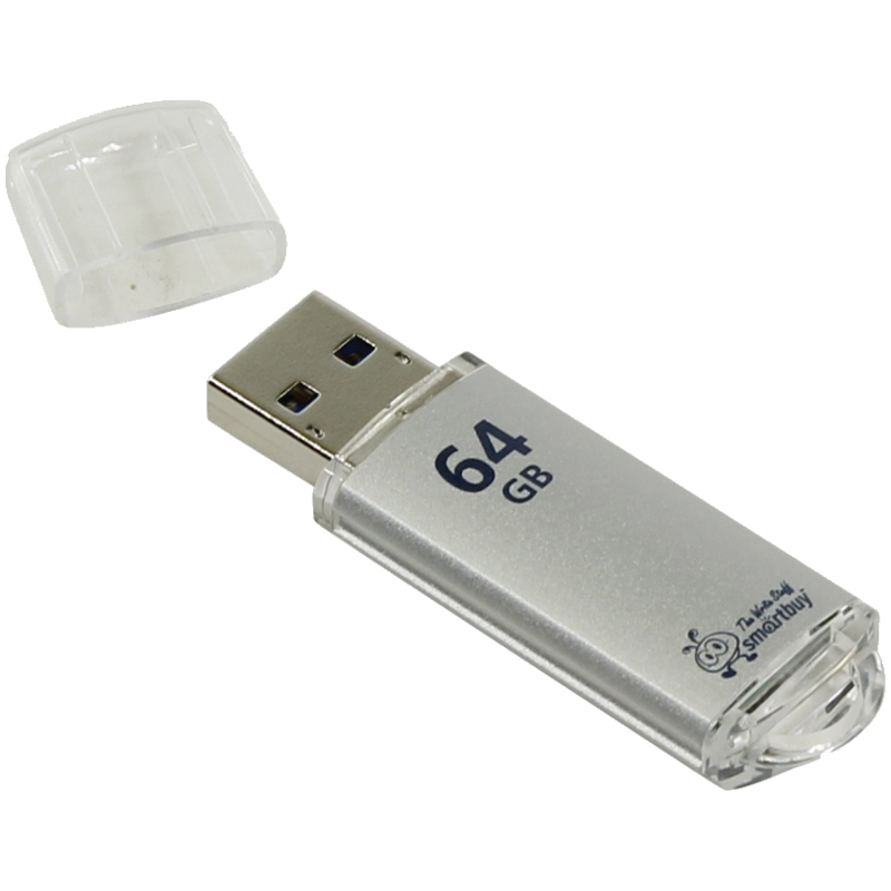 Память Smart Buy "V-Cut"  64GB, USB 3.0 Flash Drive, серебристый (металл. корпус )