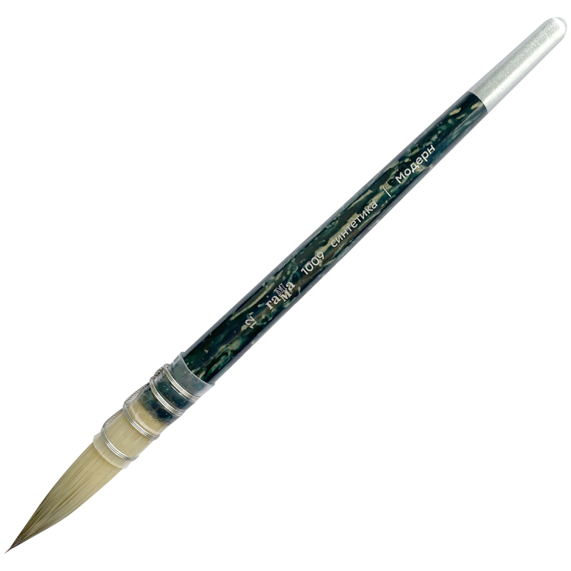 Кисть художественная синтетика Гамма "Модерн", круглая №12, французское крепление, короткая ручка