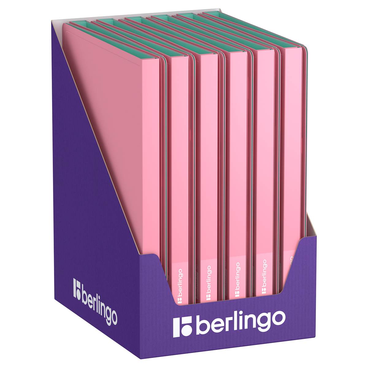 Папка с пружинным скоросшивателем Berlingo "Haze", 17мм, 600мкм, с внутр. карманом, розовая, софт-та