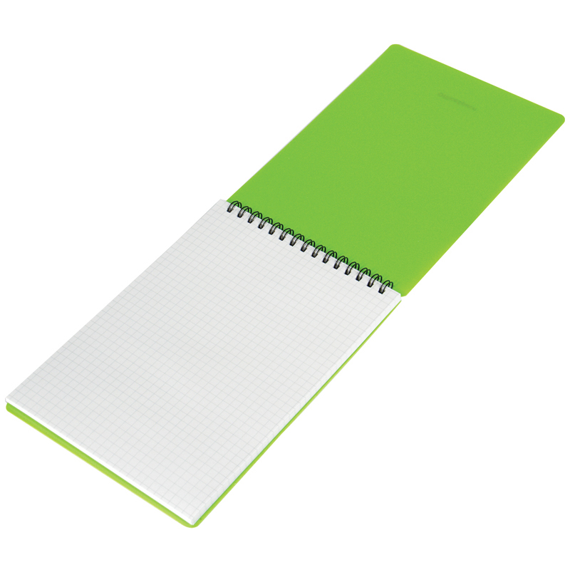 Блокнот А5 60л. на гребне OfficeSpace "Neon", салатовая пластиковая обложка