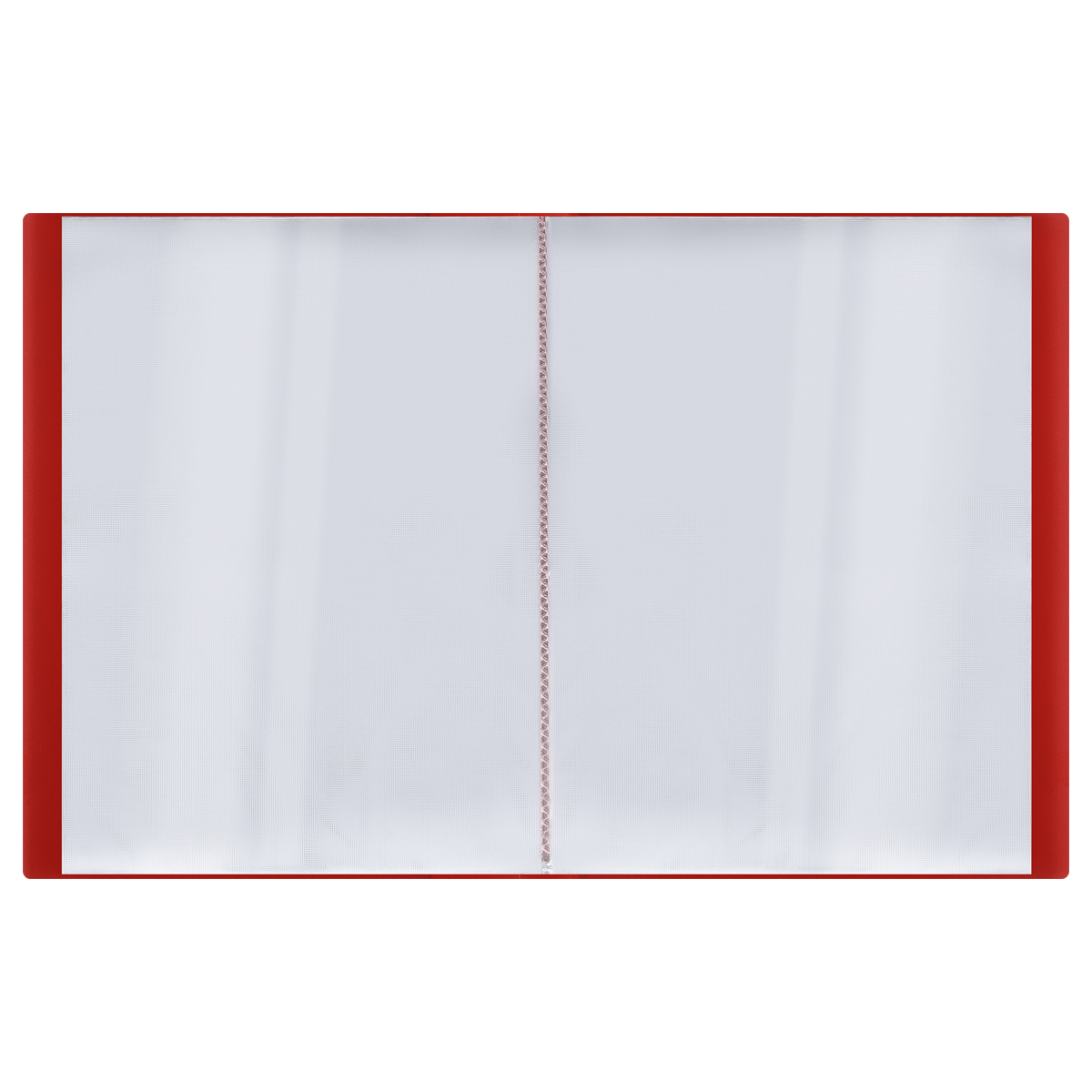 Папка с 30 вкладышами СТАММ "Кристалл" А4, 17мм, 700мкм, пластик, красная