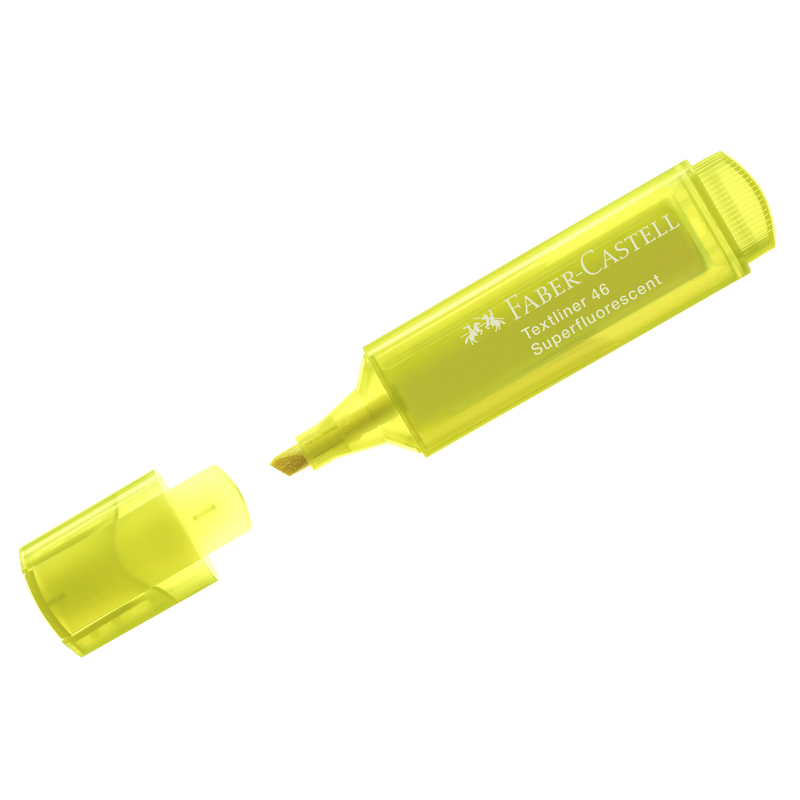 Текстовыделитель Faber-Castell "46 Superfluorescent" флуоресцентный желтый, 1-5мм