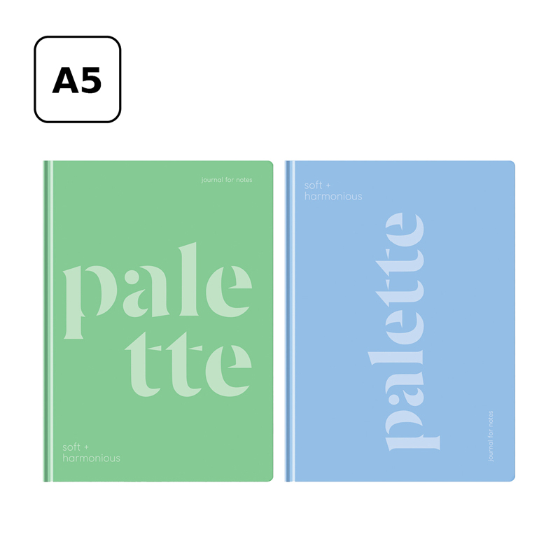 Бизнес-блокнот А5, 64л., евроформат, BG "Monocolor. Palette", матовая ламинация, скругленные уголки