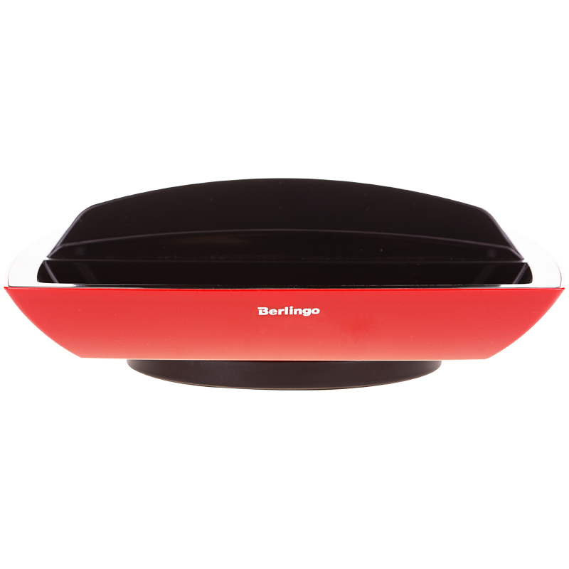 Настольная подставка Berlingo "Supertwist", пластиковая, вращающаяся, черный/красный