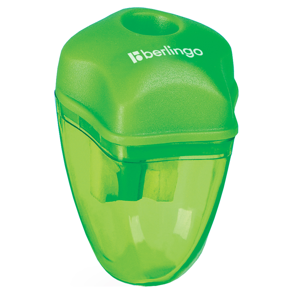 Точилка пластиковая Berlingo "Spike" 1 отверстие, контейнер, ассорти, дисплей