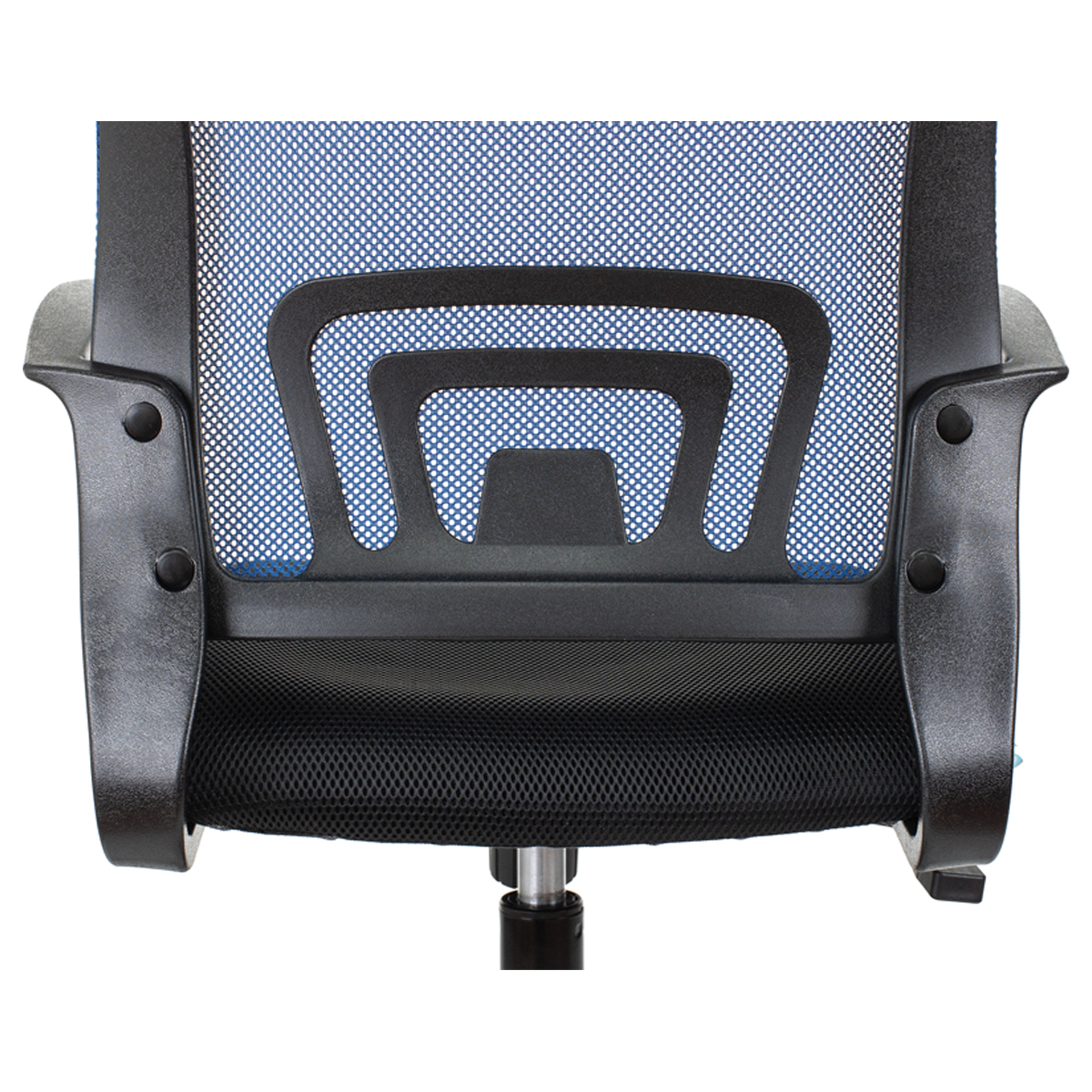 Кресло оператора Helmi HL-M95 (695) "Airy", спинка сетка синяя/сиденье ткань TW черная, механизм кач