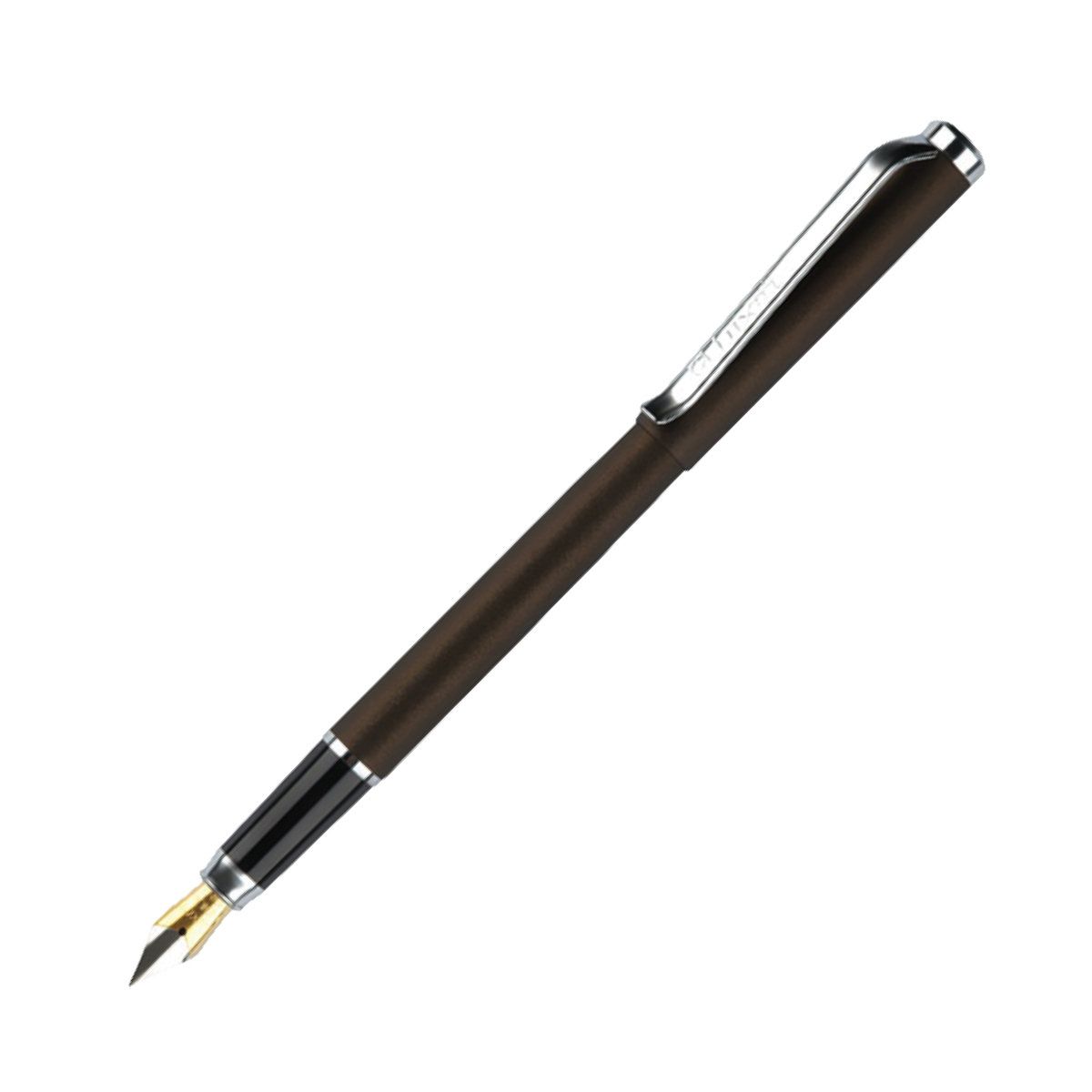 Ручка перьевая Luxor "Rega" синяя, 0,8мм, корпус графит/хром, футляр