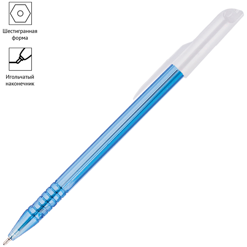 Ручка шариковая OfficeSpace "Tone" синяя, 0,7мм, на масляной основе
