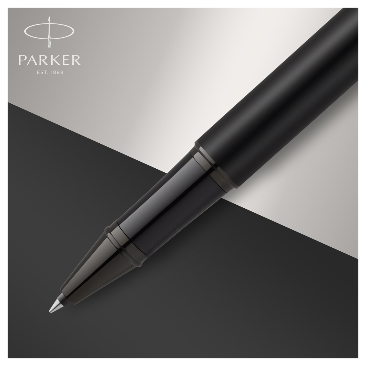 Ручка-роллер Parker "IM Achromatic Black" черная, 0,8мм, подарочная упаковка