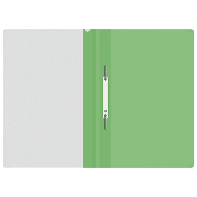 Папка-скоросшиватель пластик. OfficeSpace А4, 120мкм, зеленая с прозр. верхом