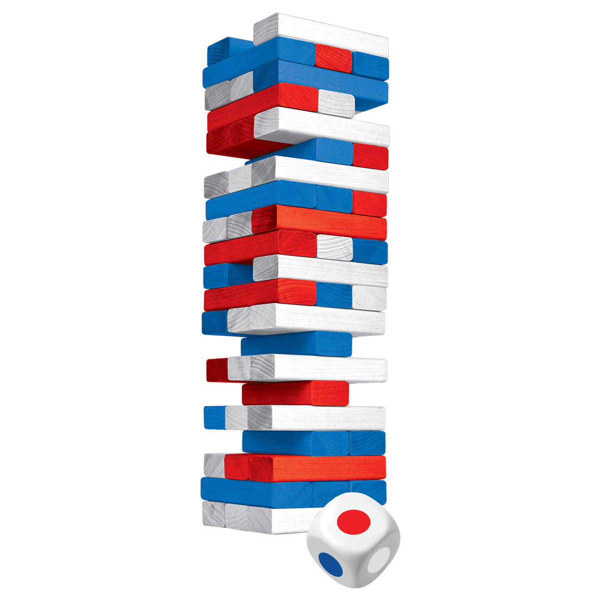 Игра настольная ТРИ СОВЫ "Башня. Триколор", цветные дерев. блоки, с уголком