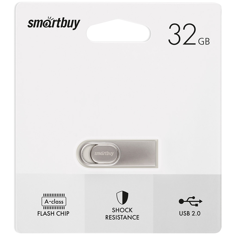 Память Smart Buy "M3"  32GB, USB 2.0 Flash Drive, серебристый (металл. корпус )