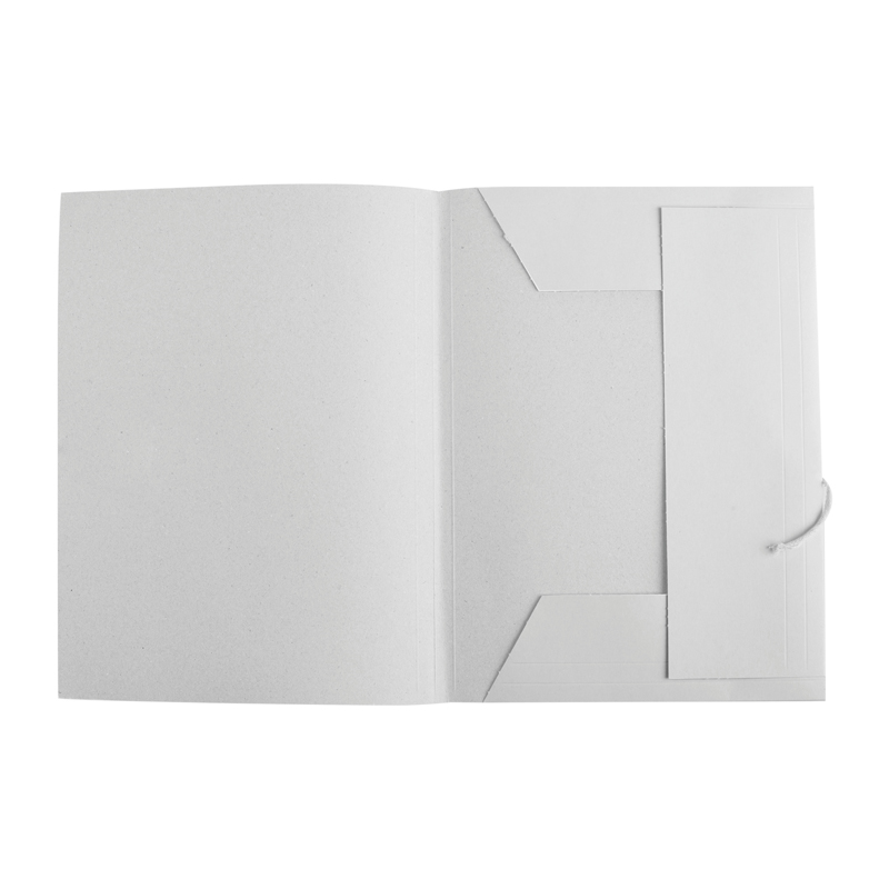 Папка для бумаг с завязками OfficeSpace, картон мелованный, 320г/м2, белый, до 200л.