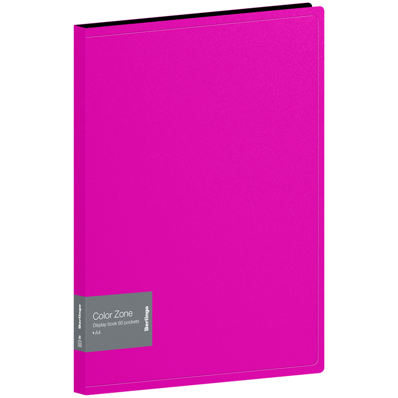Папка с 60 вкладышами Berlingo "Color Zone" А4, 21мм, 1000мкм, розовая