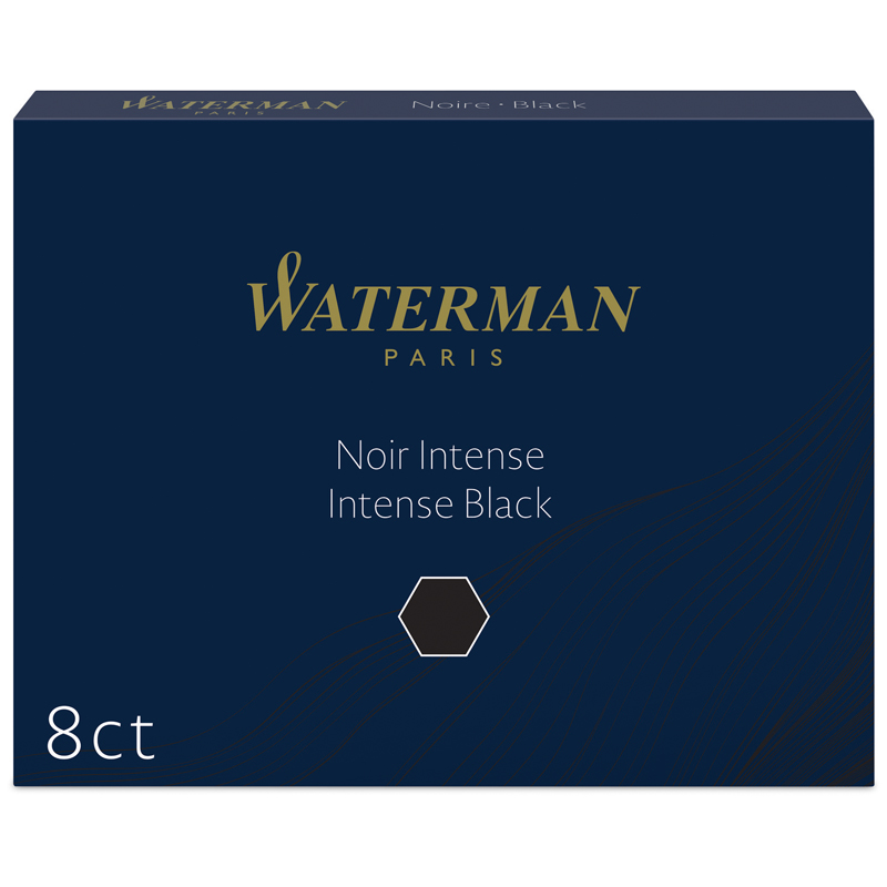 Картриджи чернильные Waterman Standart, черный, 8шт., картонная коробка