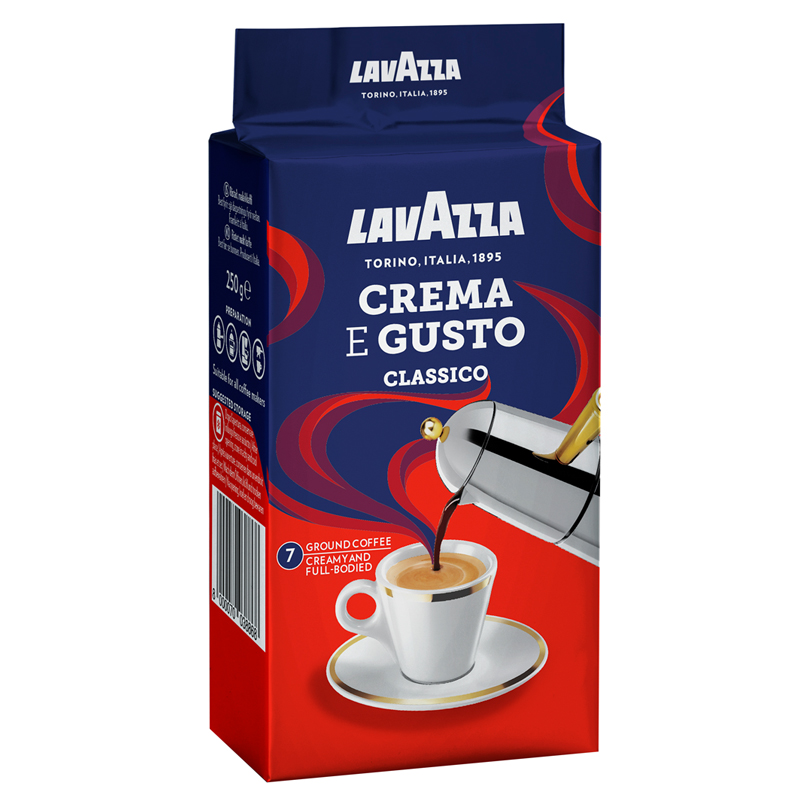 Кофе молотый Lavazza "Crema e Gusto", вакуумный пакет, 250г